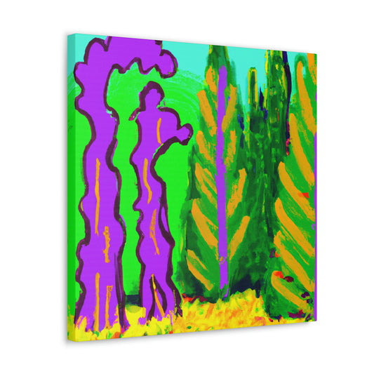 Cypress Tree Reflection - Canvas