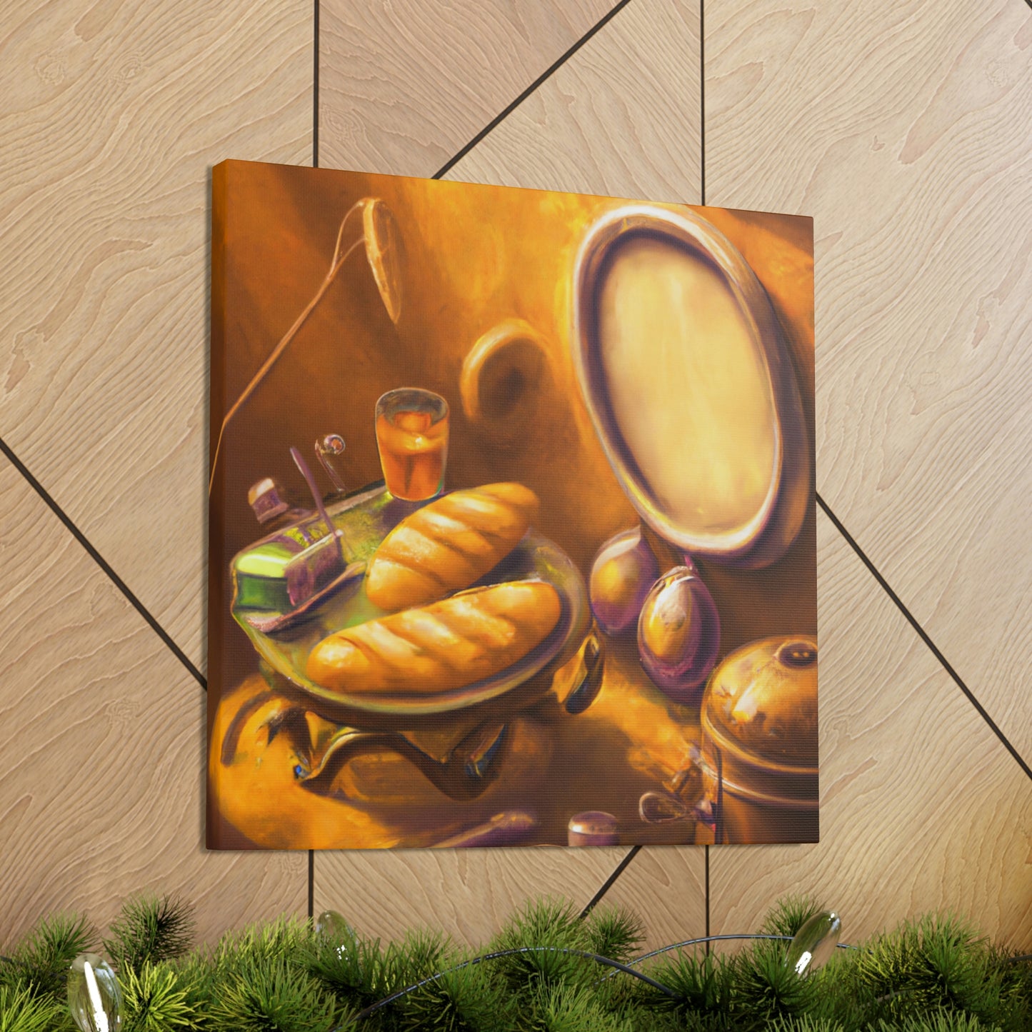 "Steampunk Bread Ablaze" - Canvas