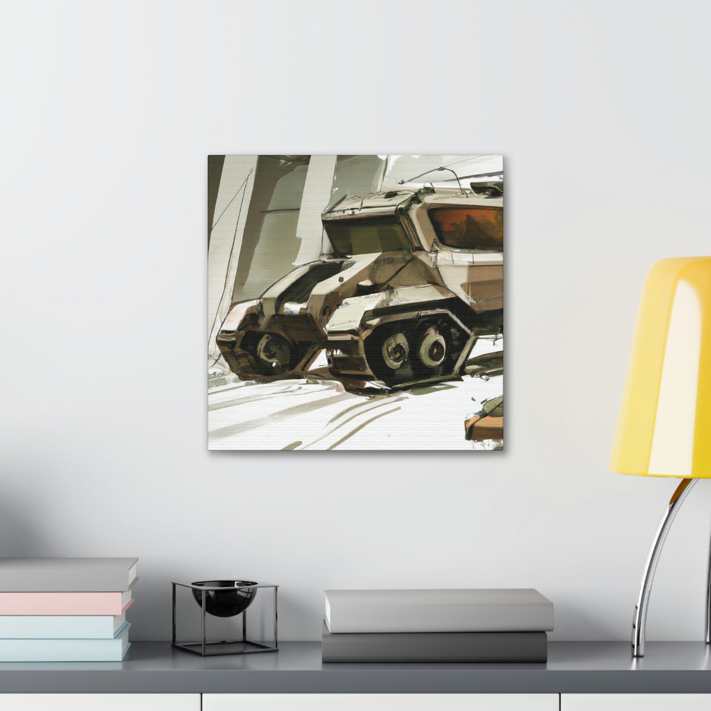 Jeep Across Expressionism - Canvas