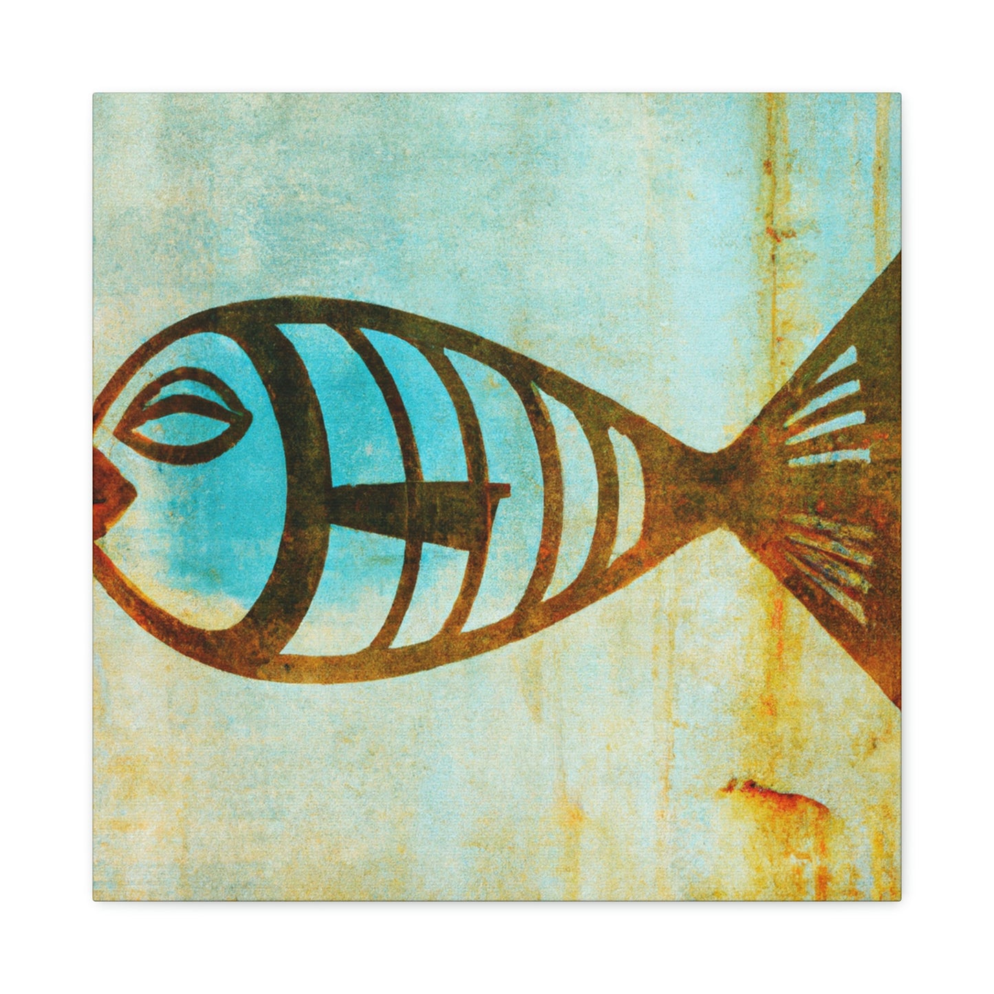 "Gilded Fish Glistening' - Canvas