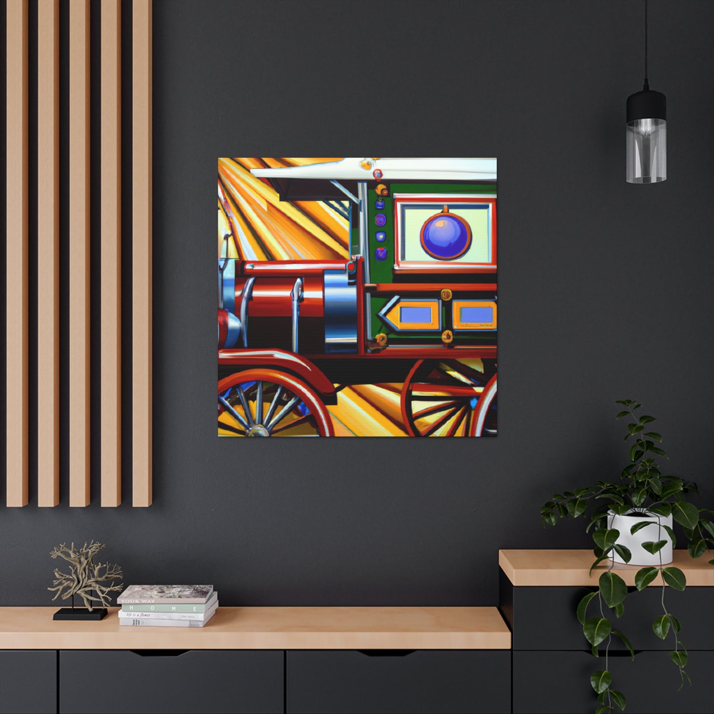 "Wheels of Grandeur Vibrant" - Canvas