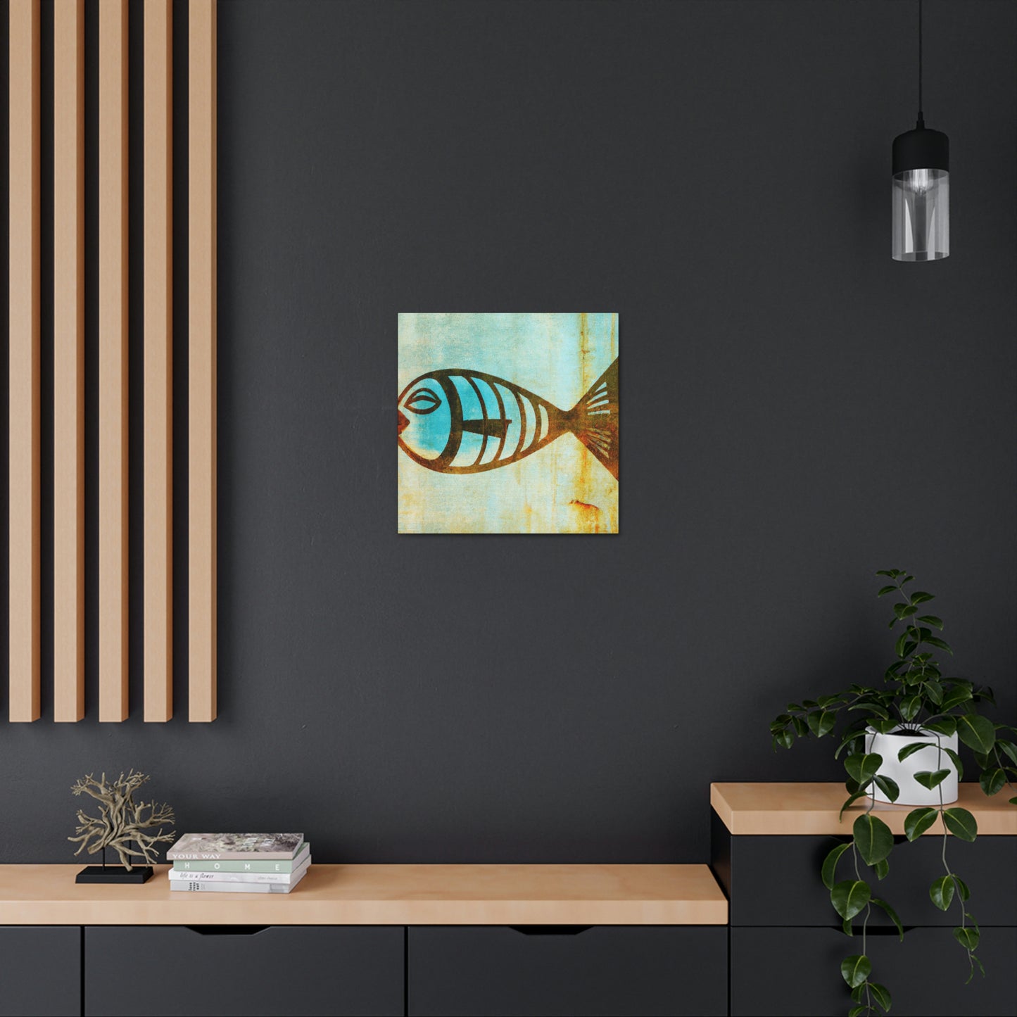 "Gilded Fish Glistening' - Canvas