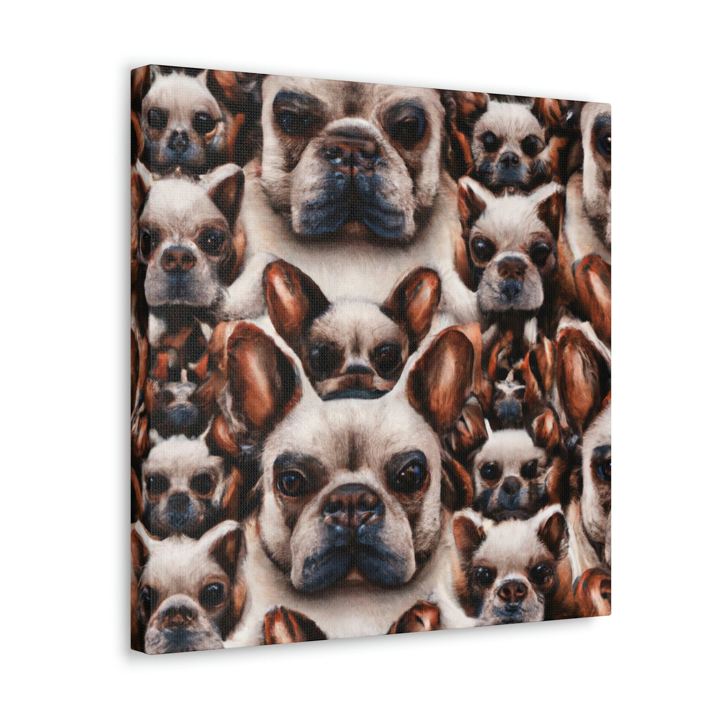 "Surreal French Bulldog Pose" - Canvas