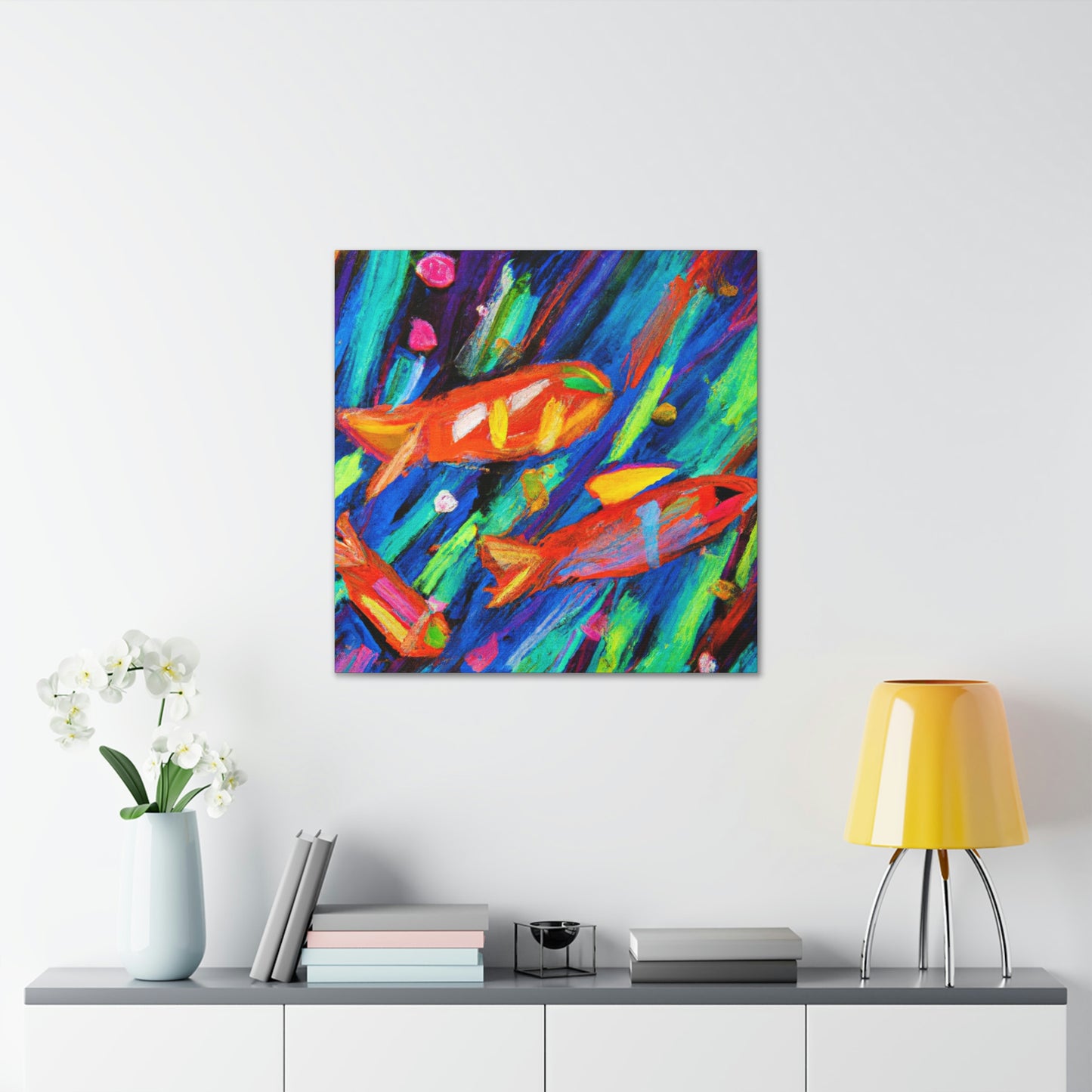 "Neon Tetra Glowing Bright" - Canvas