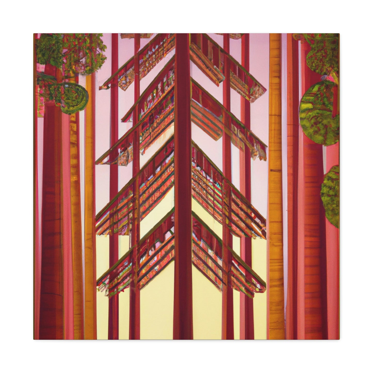 "Futuristic Redwood Monument" - Canvas