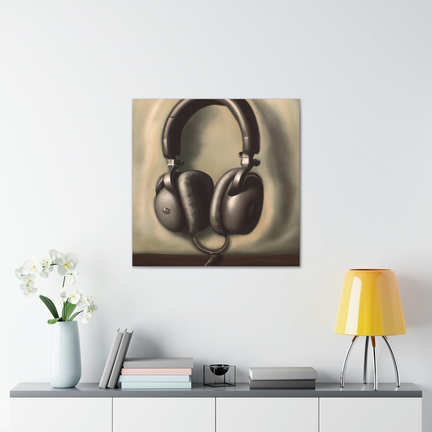 "Headphones on a Cloud" - Canvas