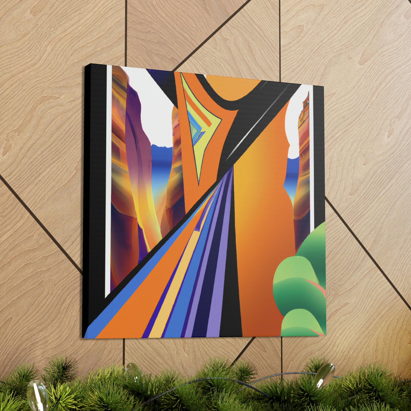 "Deco Grandeur of Canyons" - Canvas