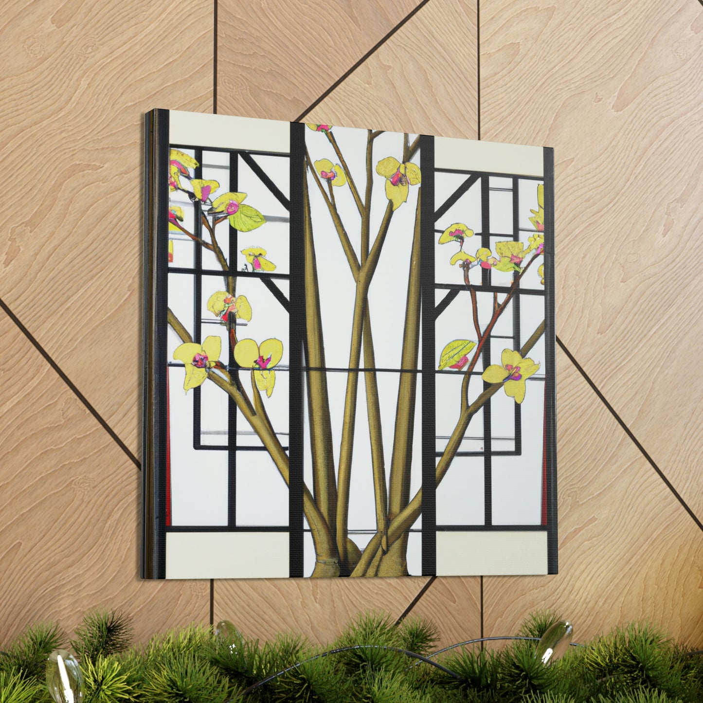 Vibrant Deco Dogwood - Canvas