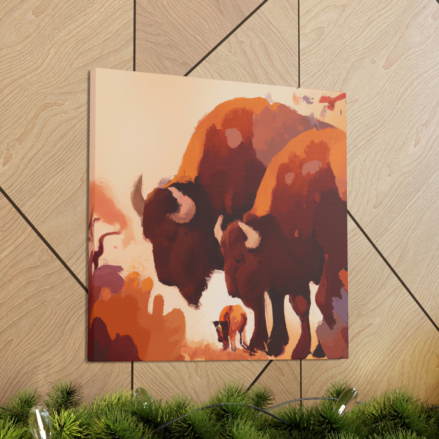 "Bison in Art Deco" - Canvas