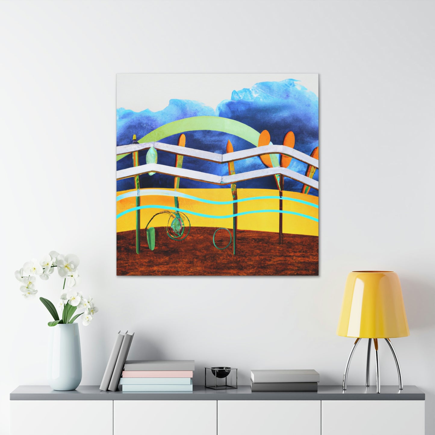 "Fence Delivered Mystery" - Canvas