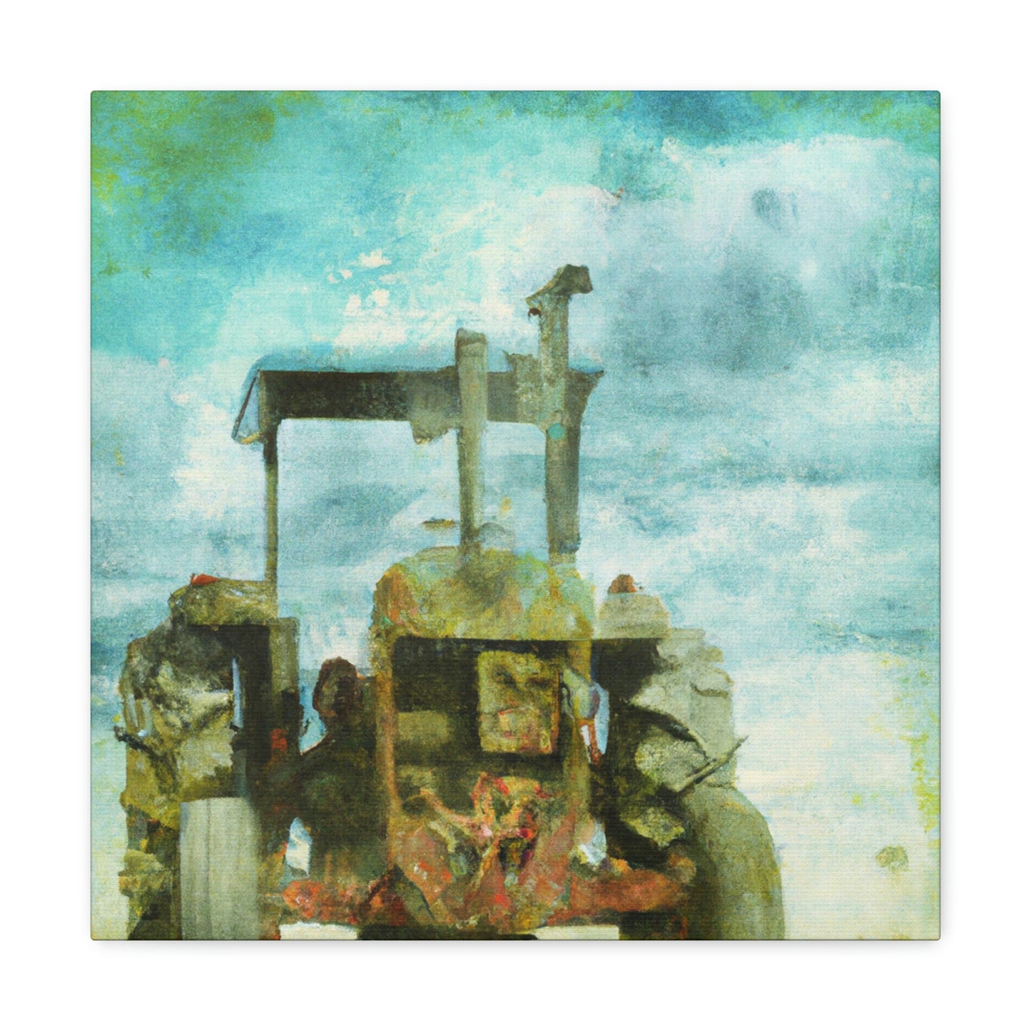 "Tractor in Surrealism" - Canvas