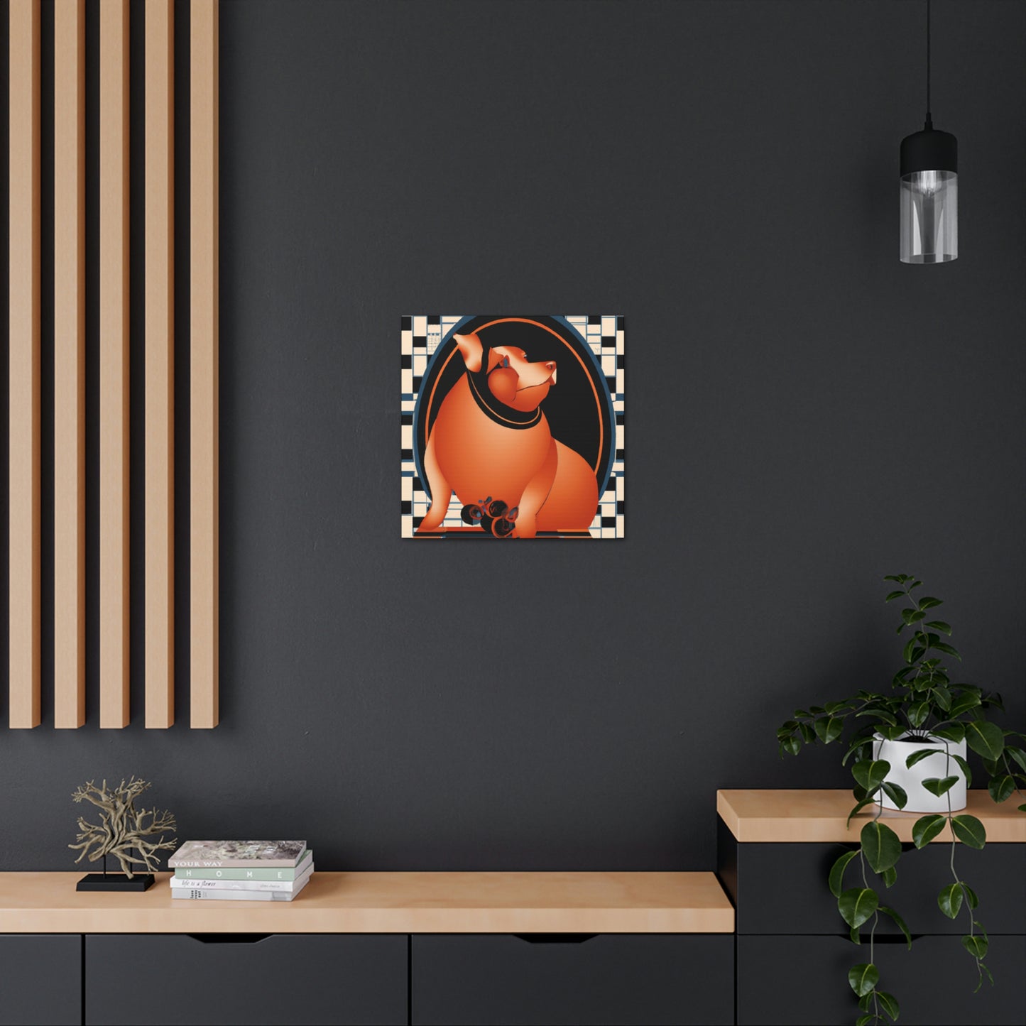 Piggy's Deco Grandeur - Canvas