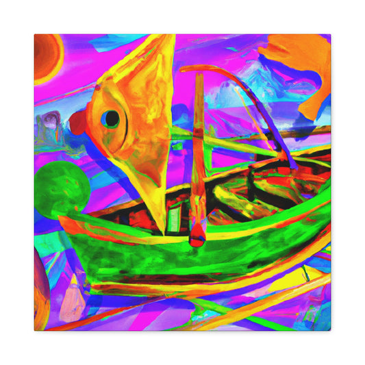 Fishing Boat Adrift. - Canvas