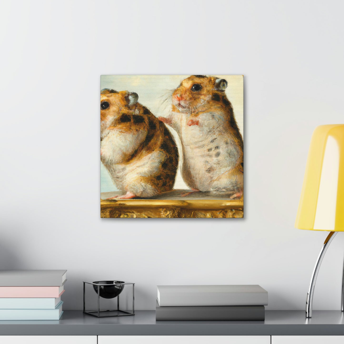 "Hamsters in Baroque". - Canvas