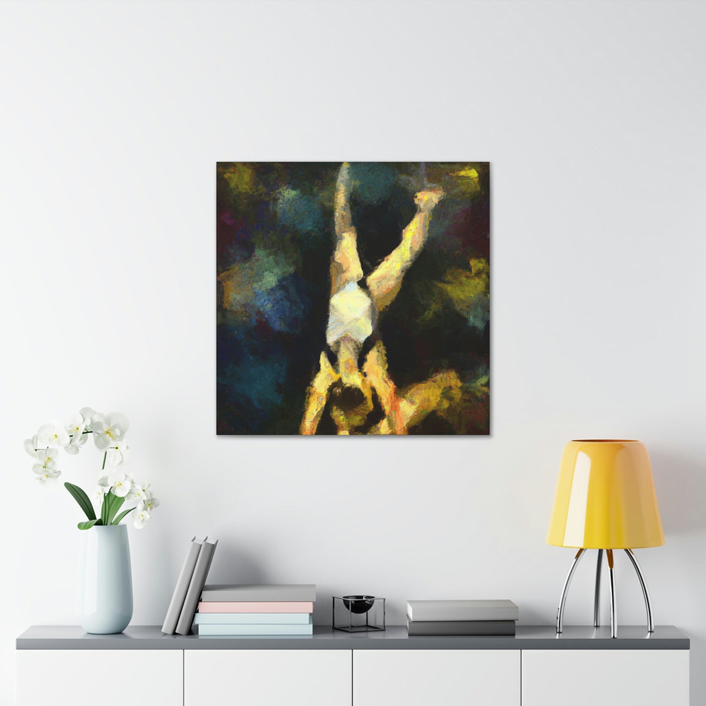 "Gymnasts in Motion" - Canvas