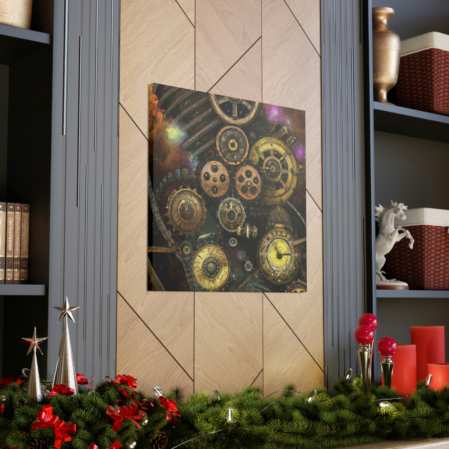 "Star Cluster Steampunk Wonder" - Canvas