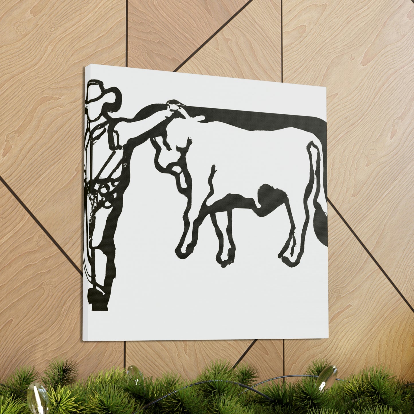 Branding Cattle Abstract - Canvas