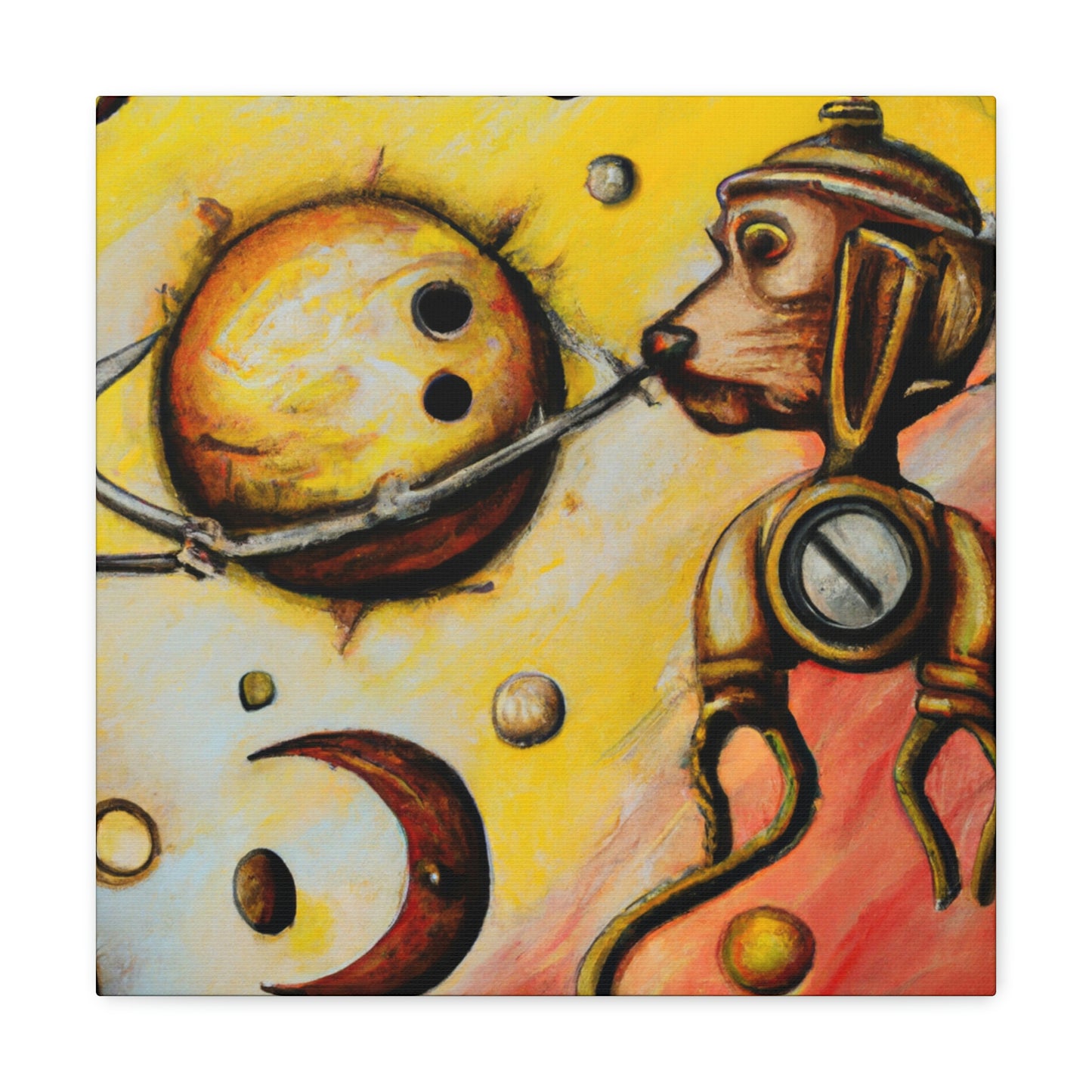 "Pluto in Steampunk Age" - Canvas