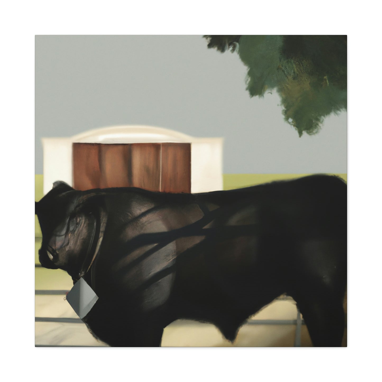 "Black Angus, Art Deco" - Canvas