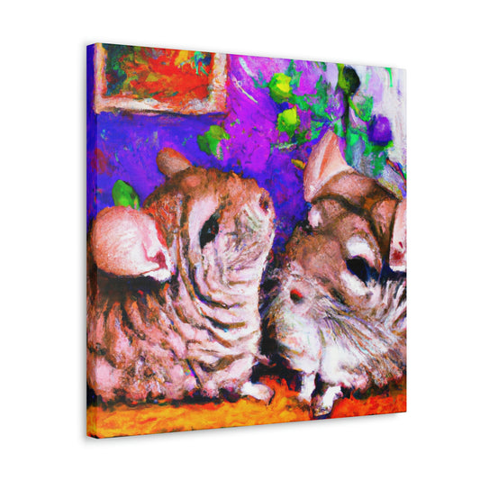 Chinchillas in Impressionism - Canvas