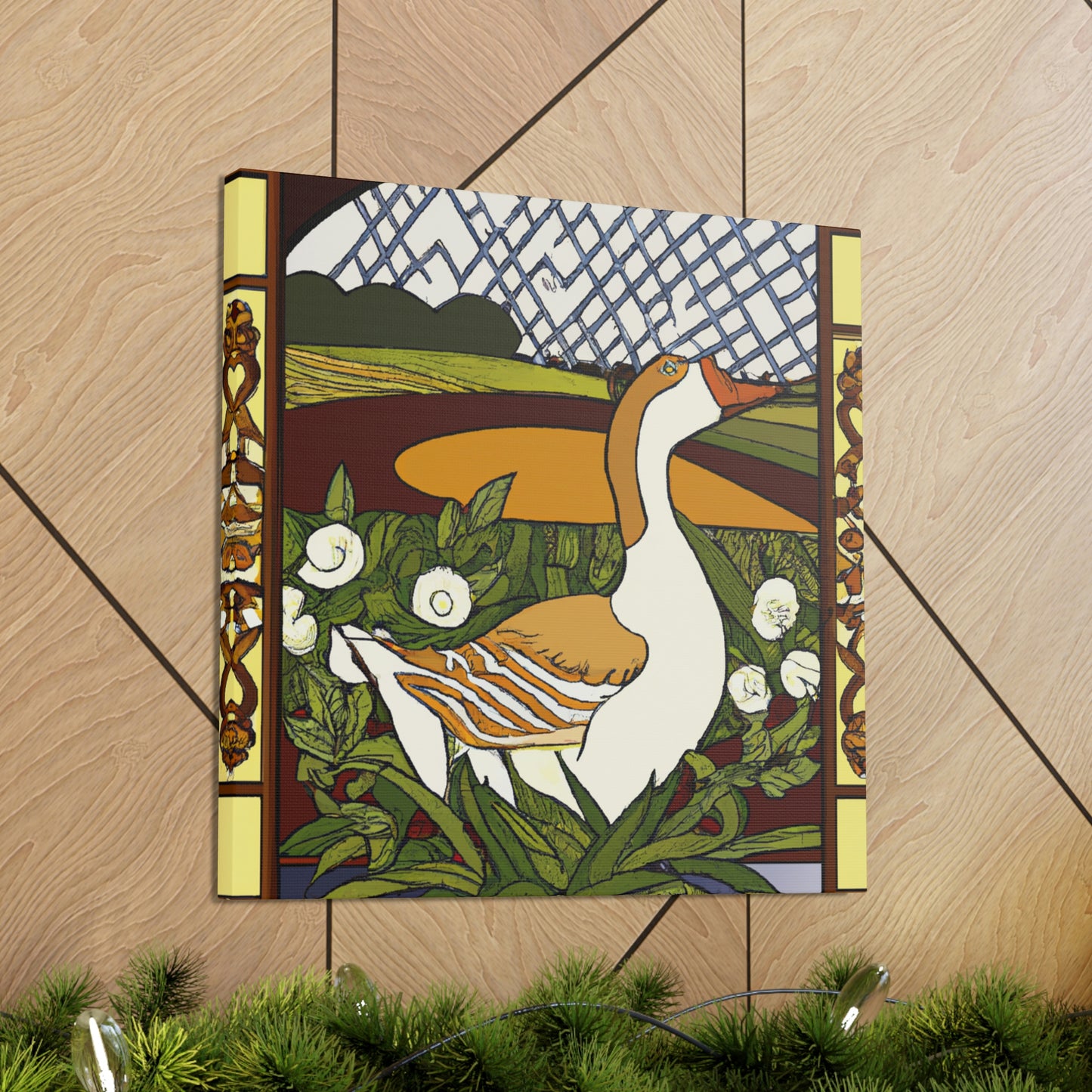 "Goose in Art Nouveau" - Canvas