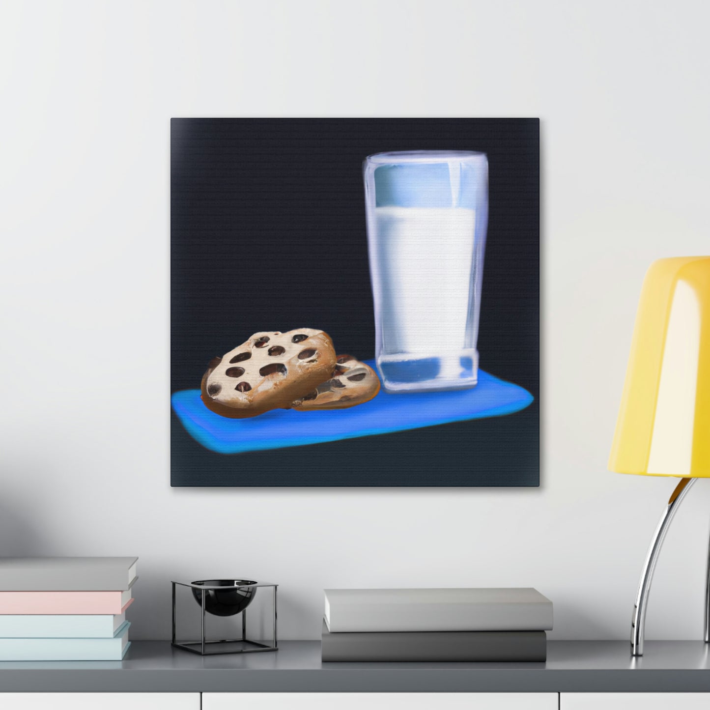 "Comforting Milk & Cookies" - Canvas