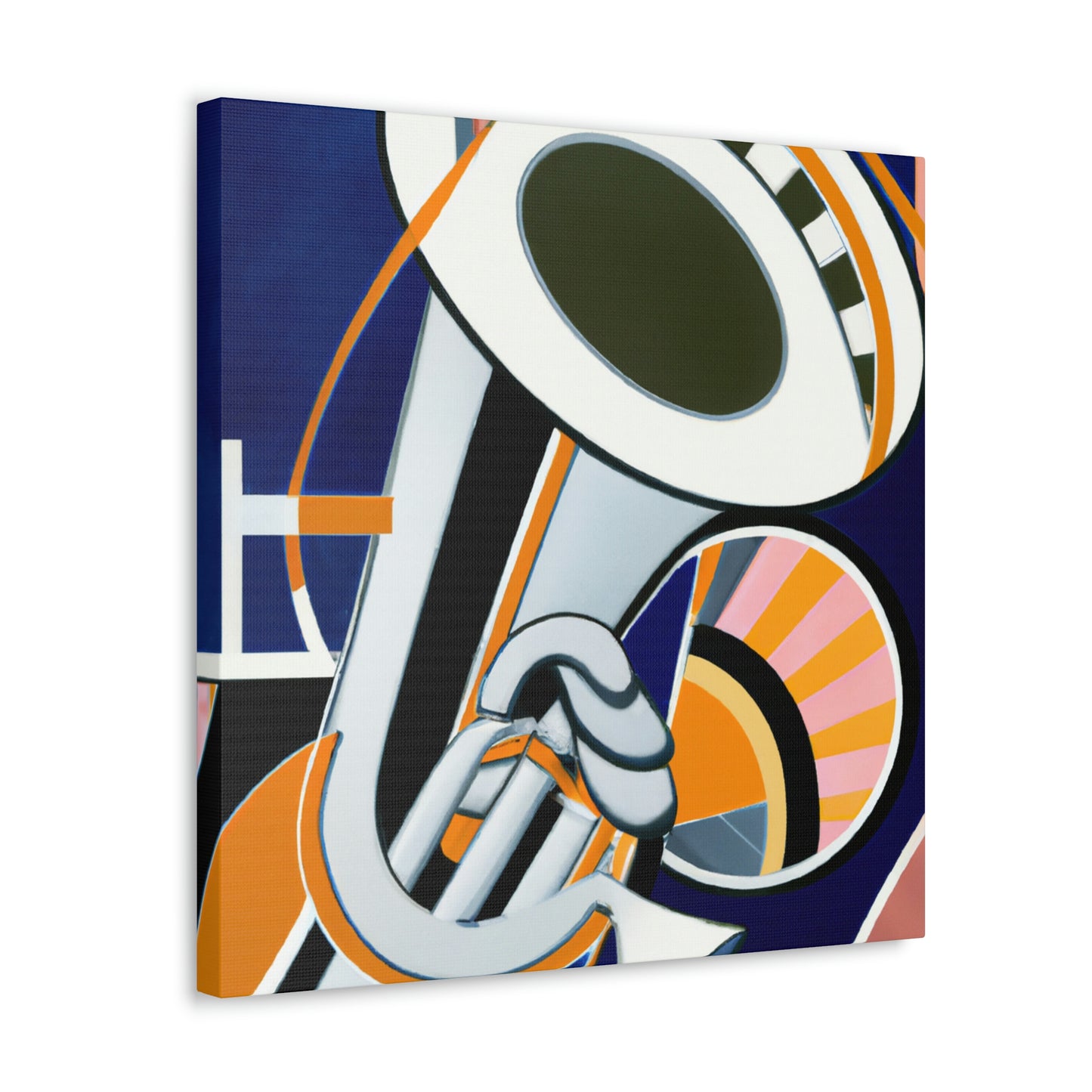 Rising Art Deco Trumpet - Canvas