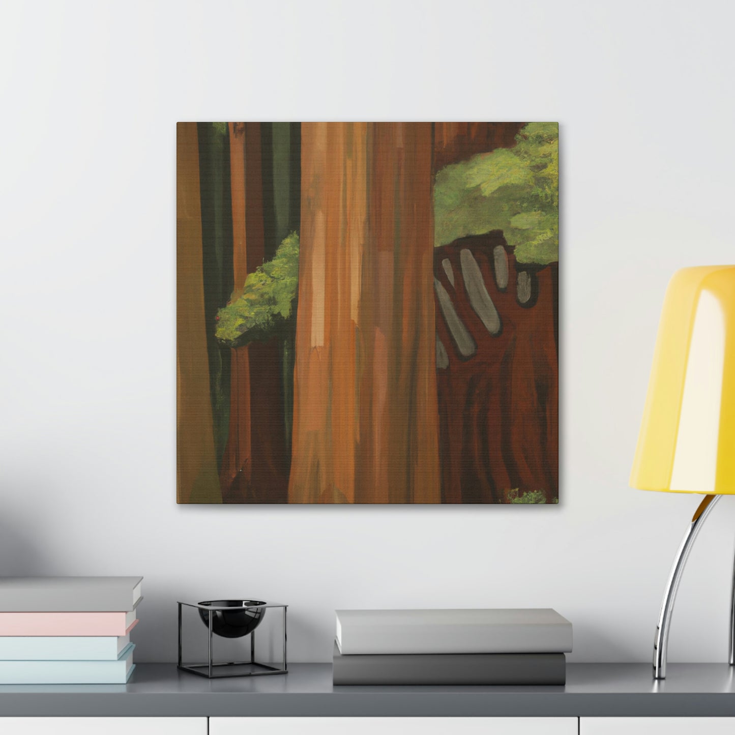 "Redwood Tree in Deco" - Canvas