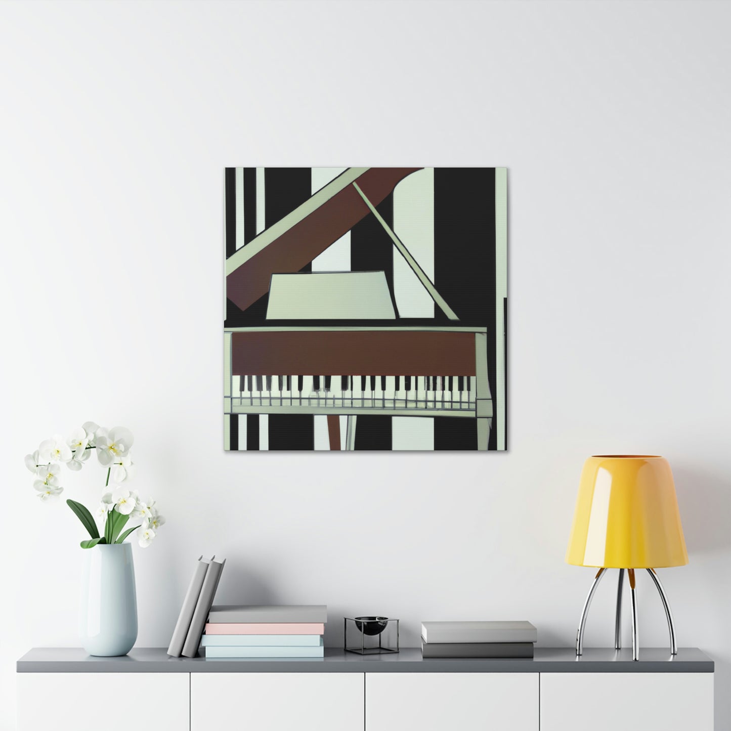 "Piano's Artful Cadence" - Canvas