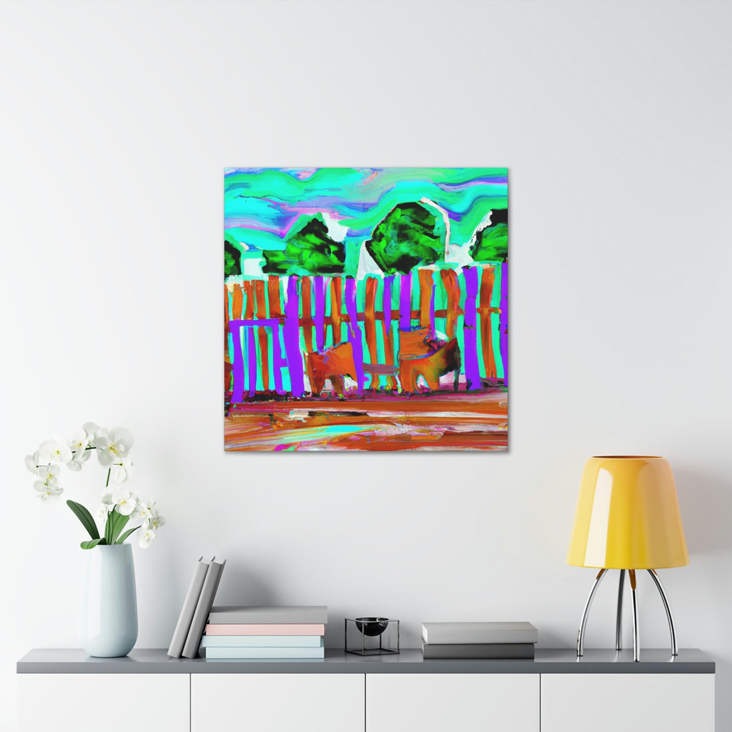 Fence of the Farm - Canvas