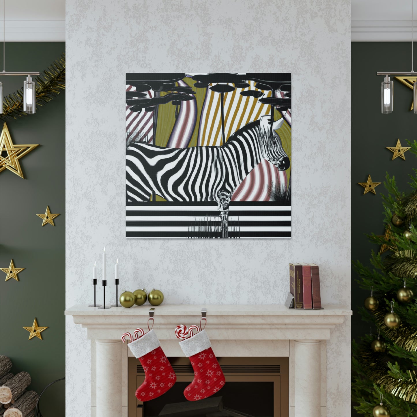 "Zebra Striped Splendor" - Canvas