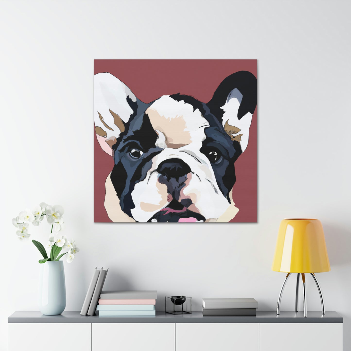 "Bulldog Minimalism Dream" - Canvas