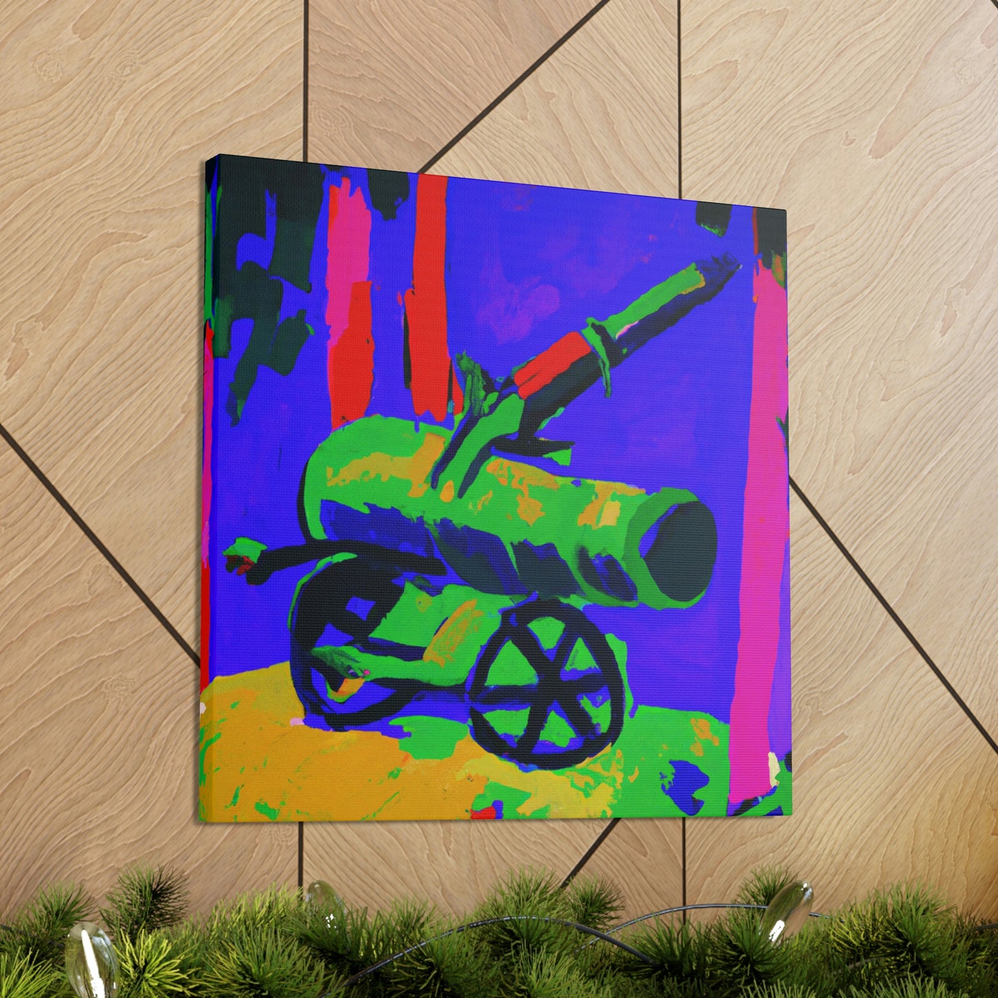 Guns on Fauve Canvas - Canvas