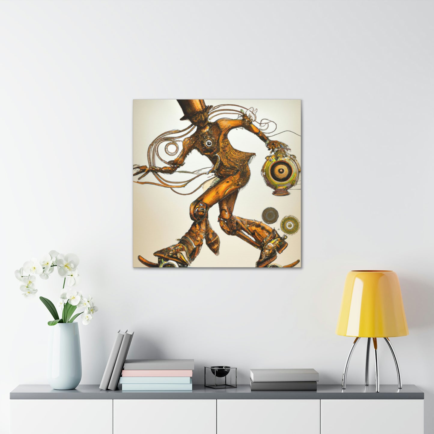 Skateboarding in Steampunk - Canvas