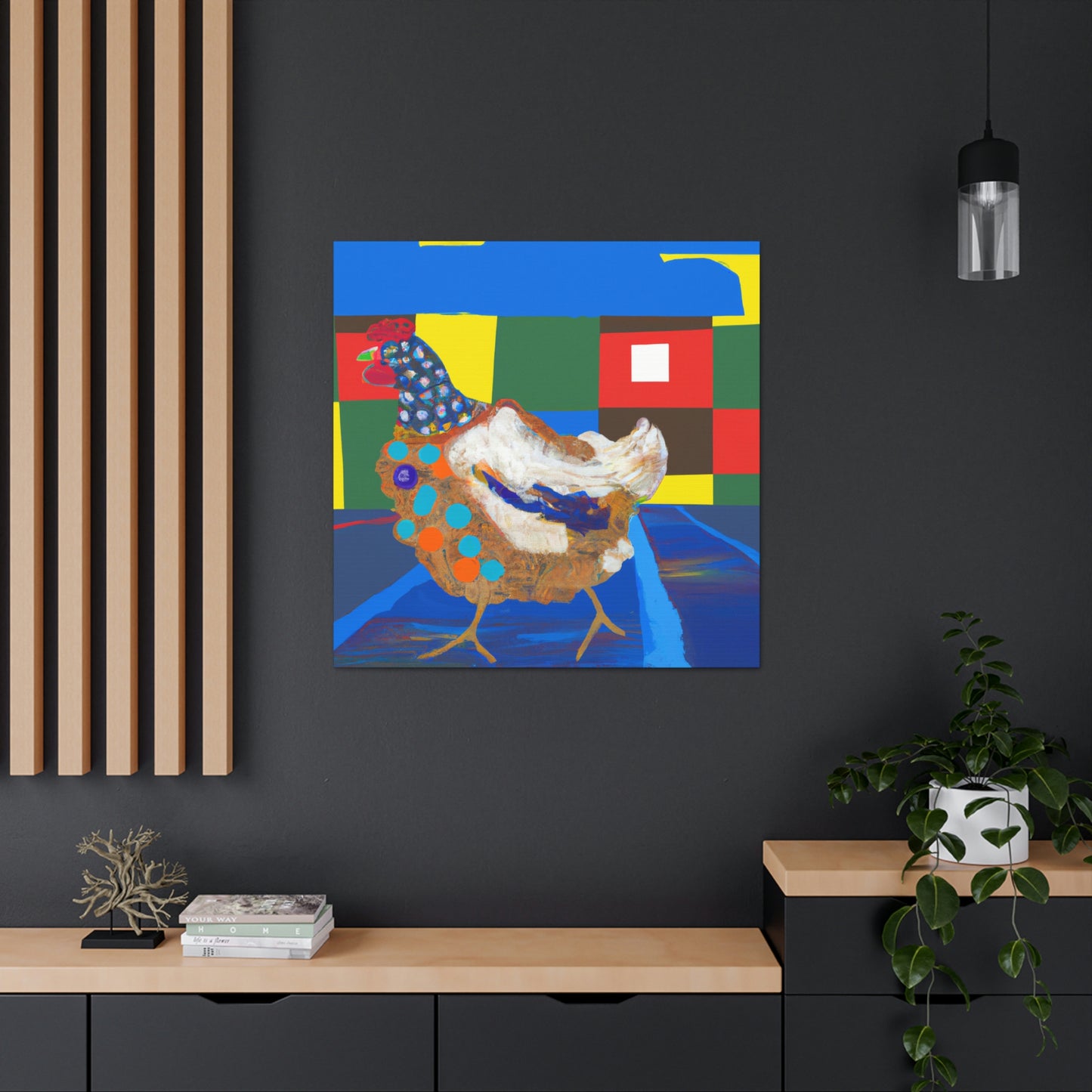 Chickens Take Flight - Canvas