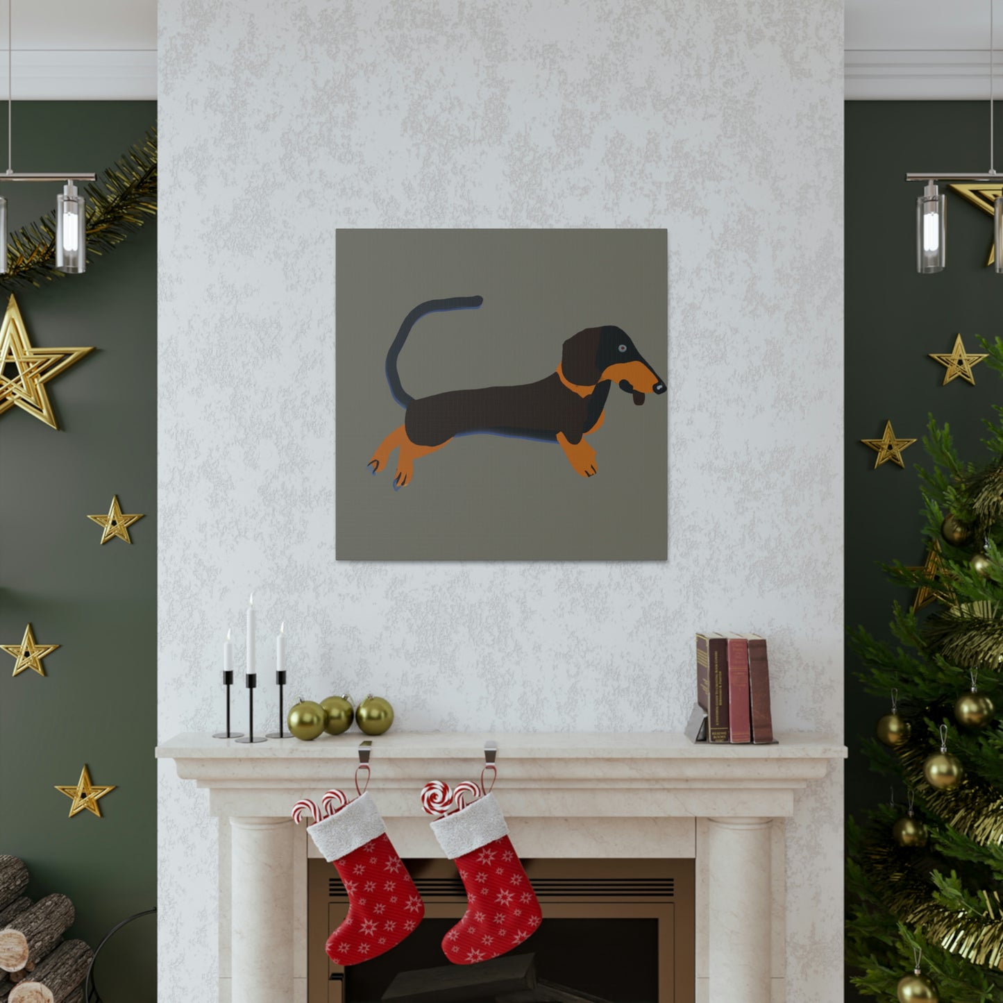 "Dachshund in Minimalism" - Canvas