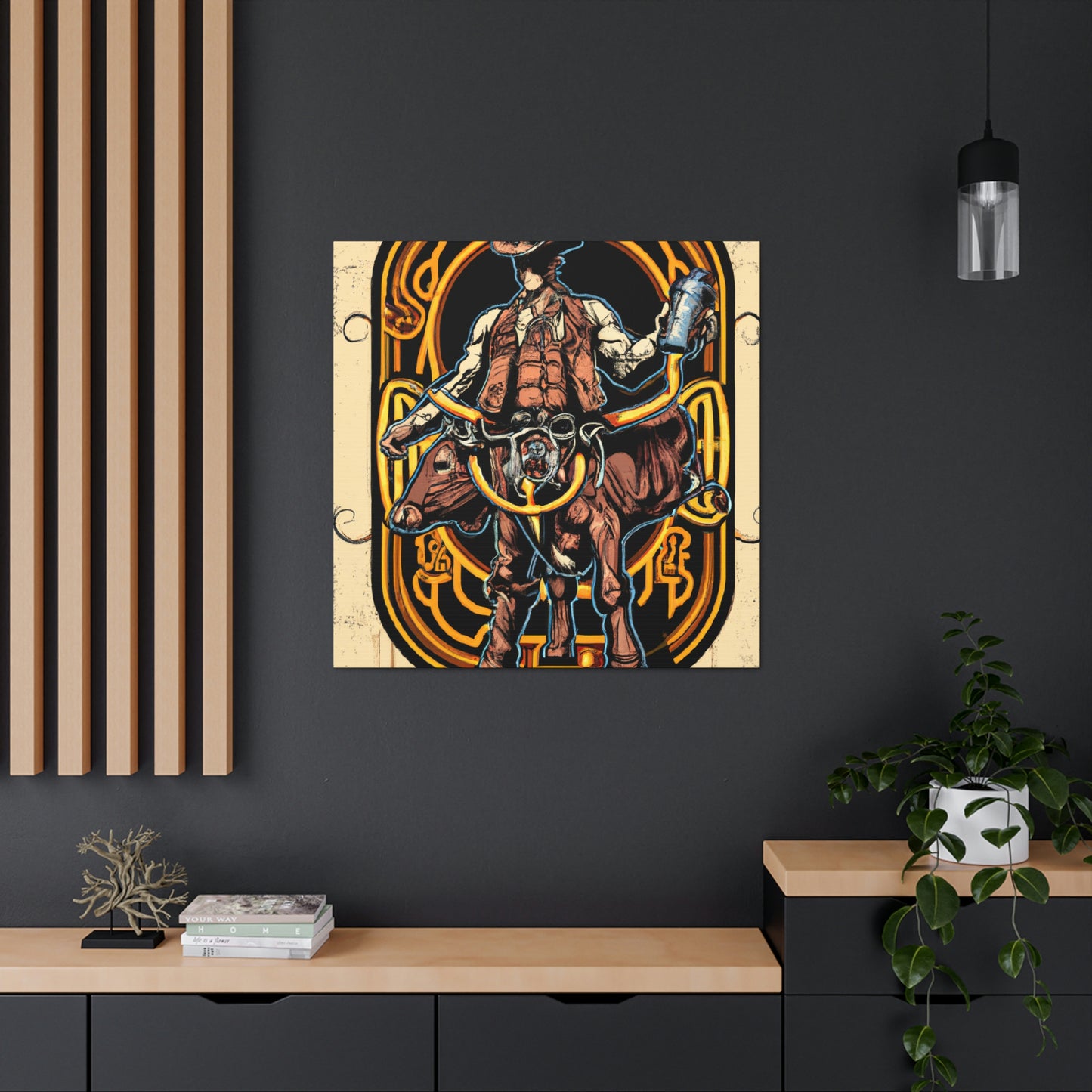 Cow Branding Futurism - Canvas