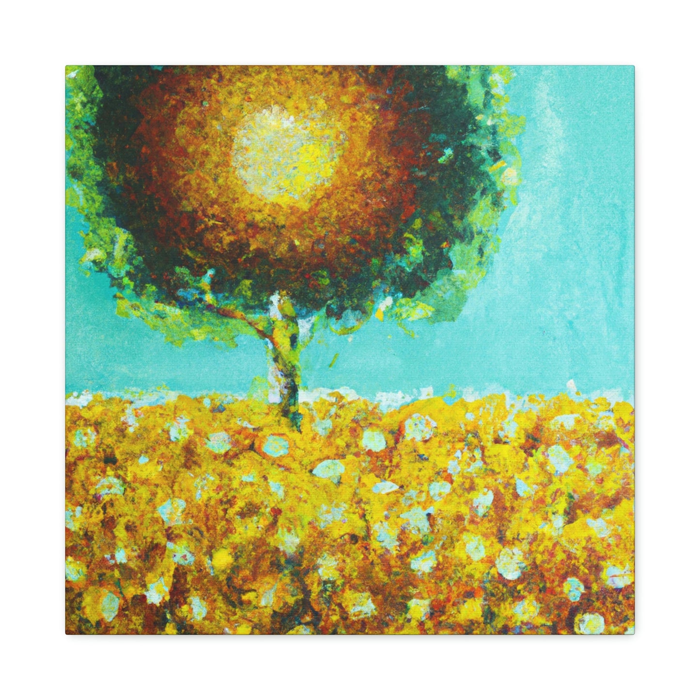 "Golden Sunflower Joy" - Canvas