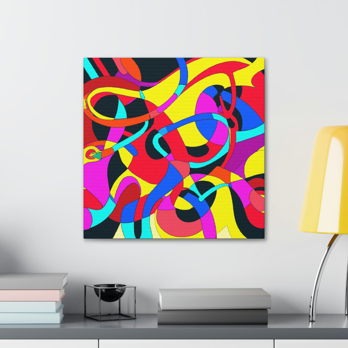 "Vibrant Digital Tapestry" - Canvas