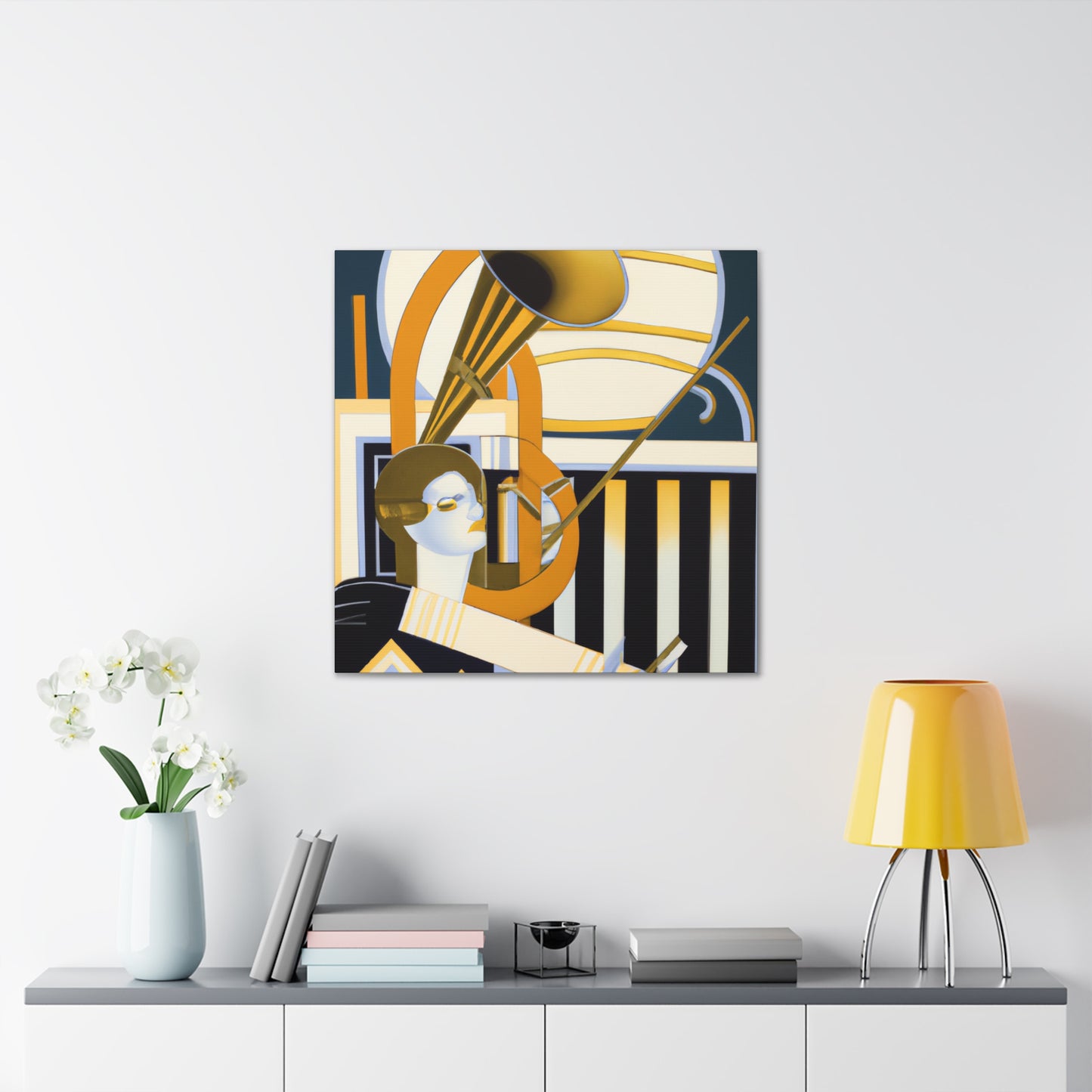 "Tuned Deco Trumpet" - Canvas