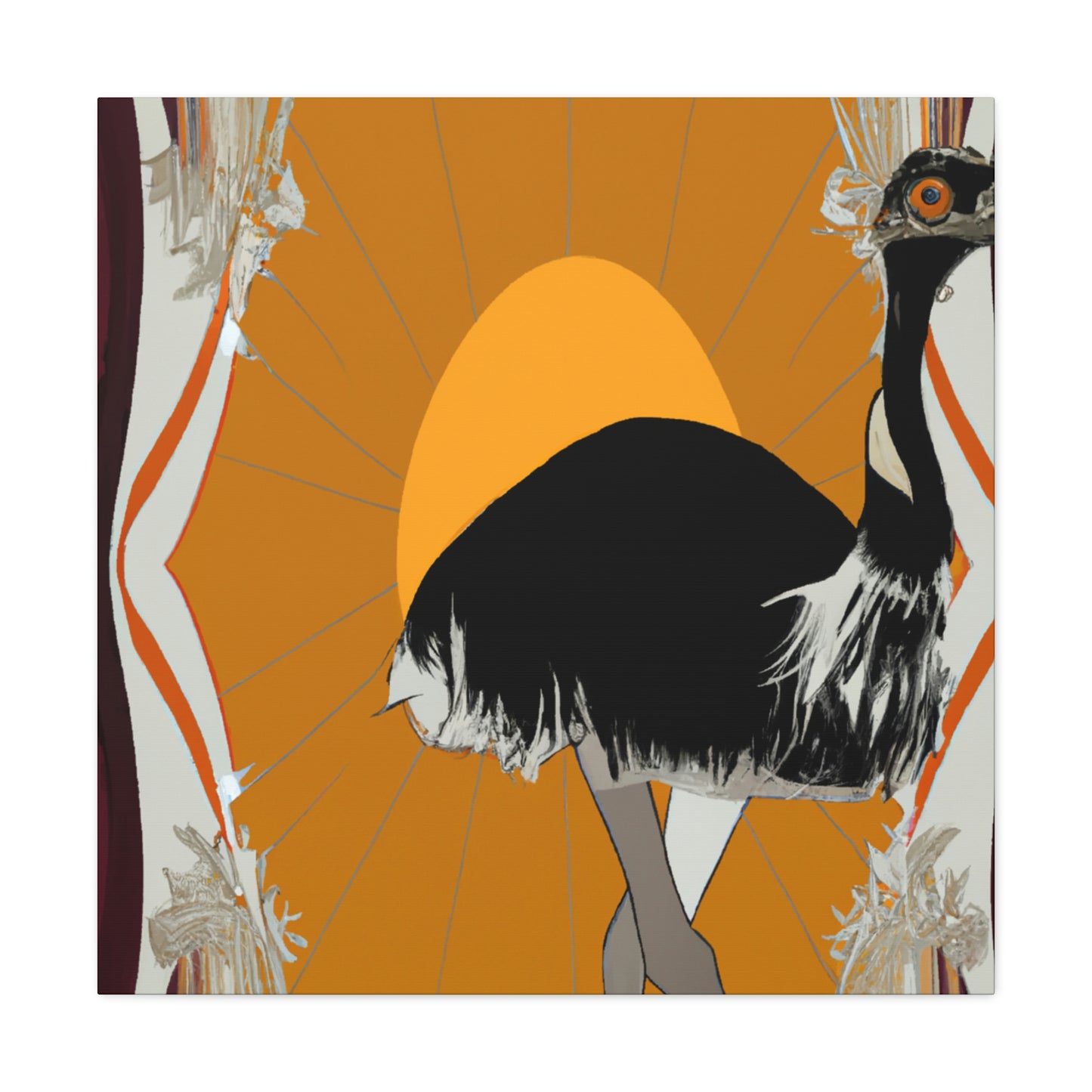 "Emu with Deco Glam" - Canvas