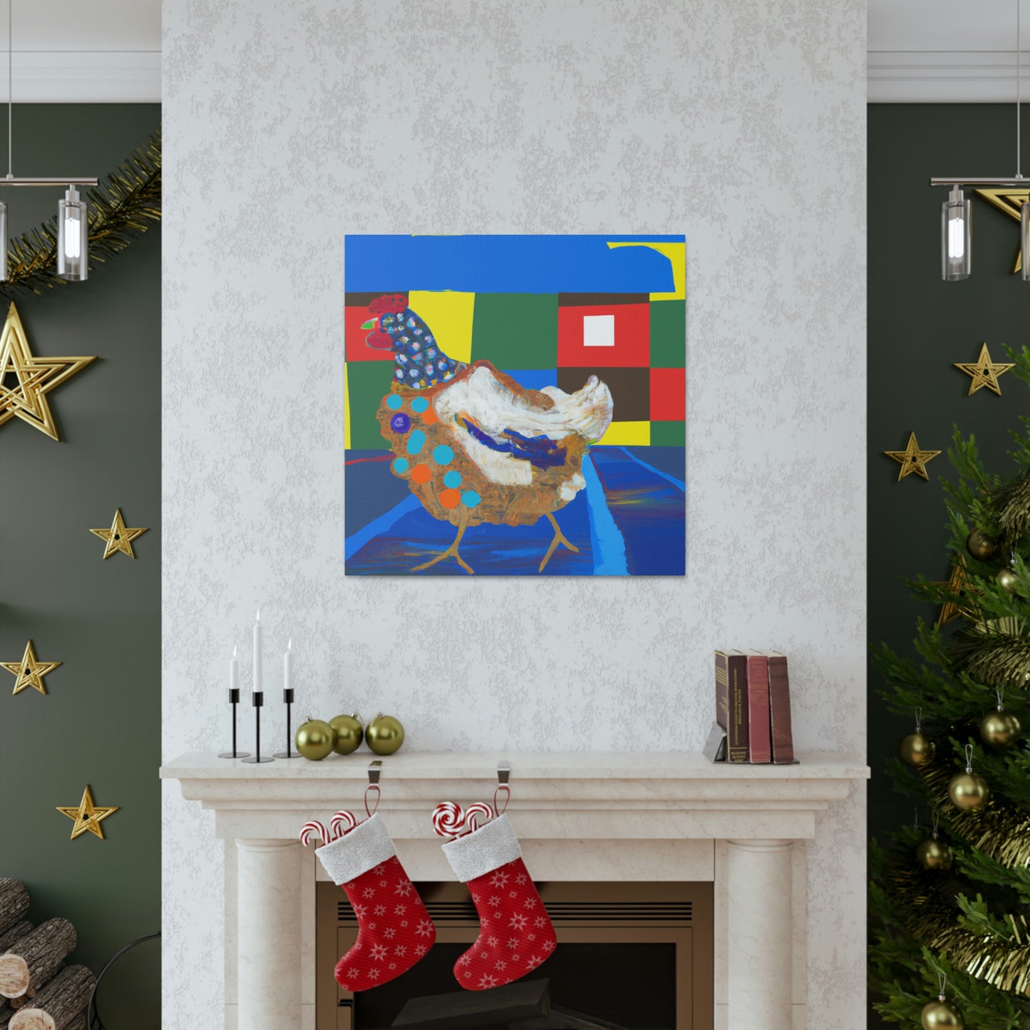 Chickens Take Flight - Canvas