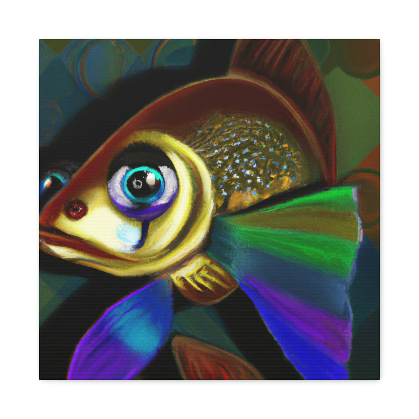 Guppy Art Deco Swirl - Canvas