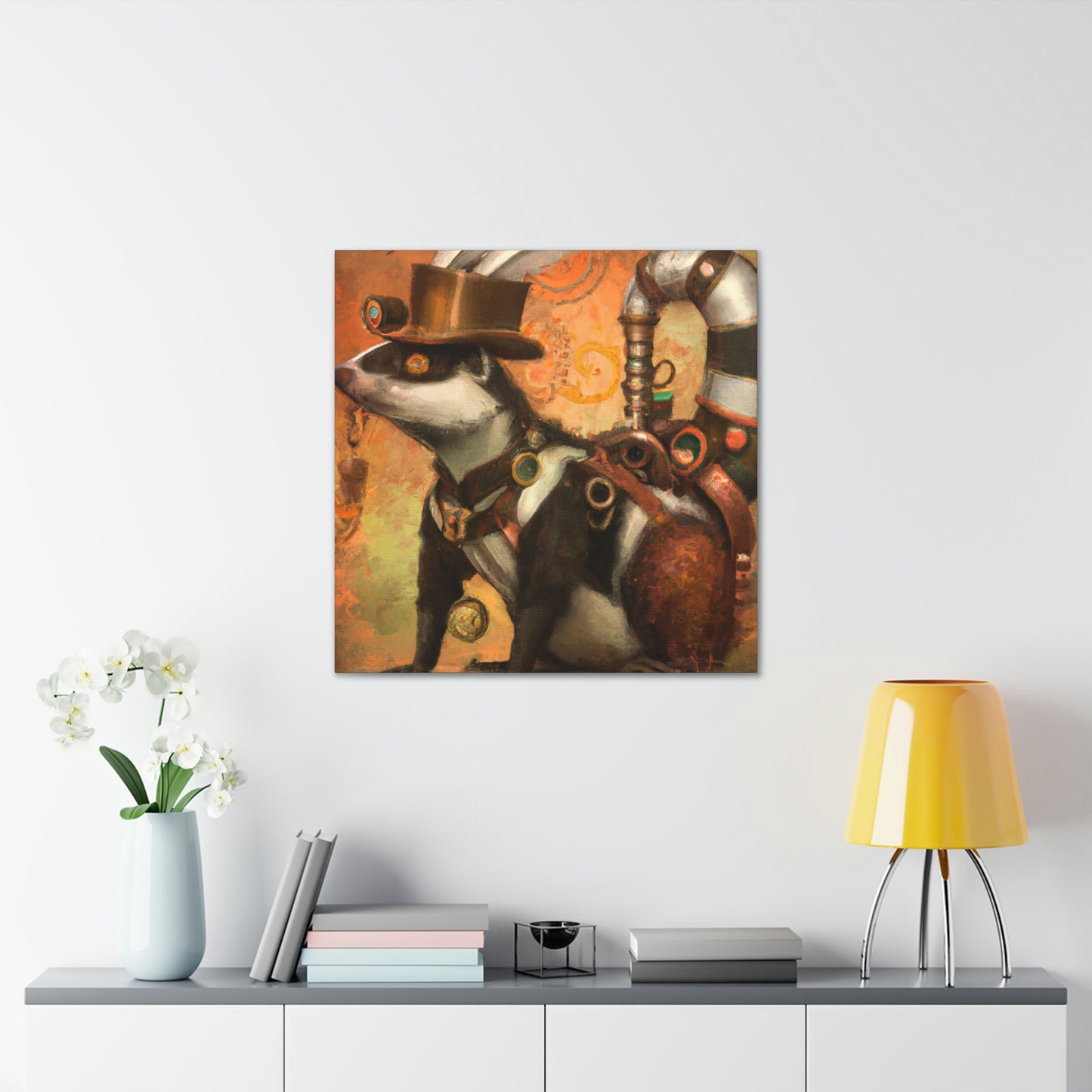 Skunk In Steam-Time - Canvas