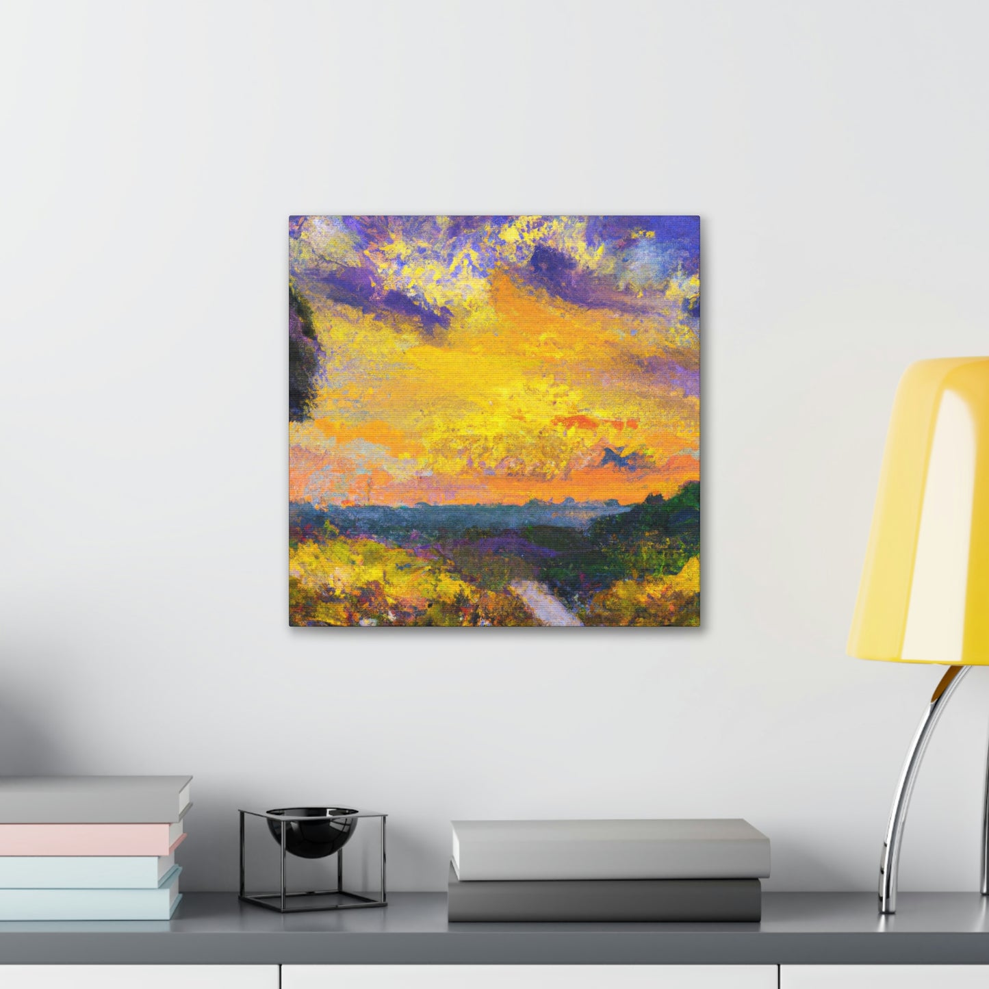 "Auroral Impasto Sunset" - Canvas