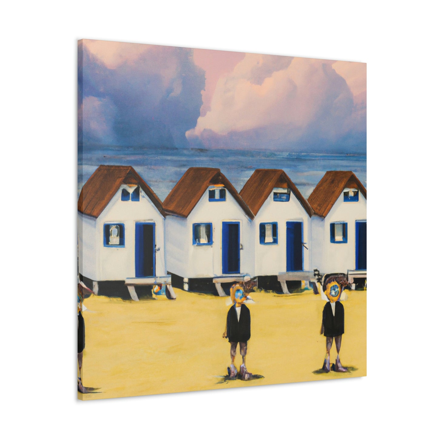 Surreal Seaside Cottages - Canvas