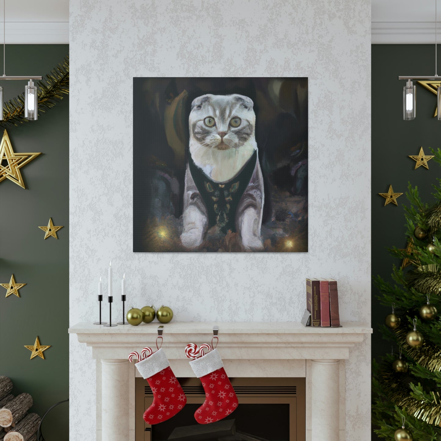 Feline Art Deco Splendor - Canvas