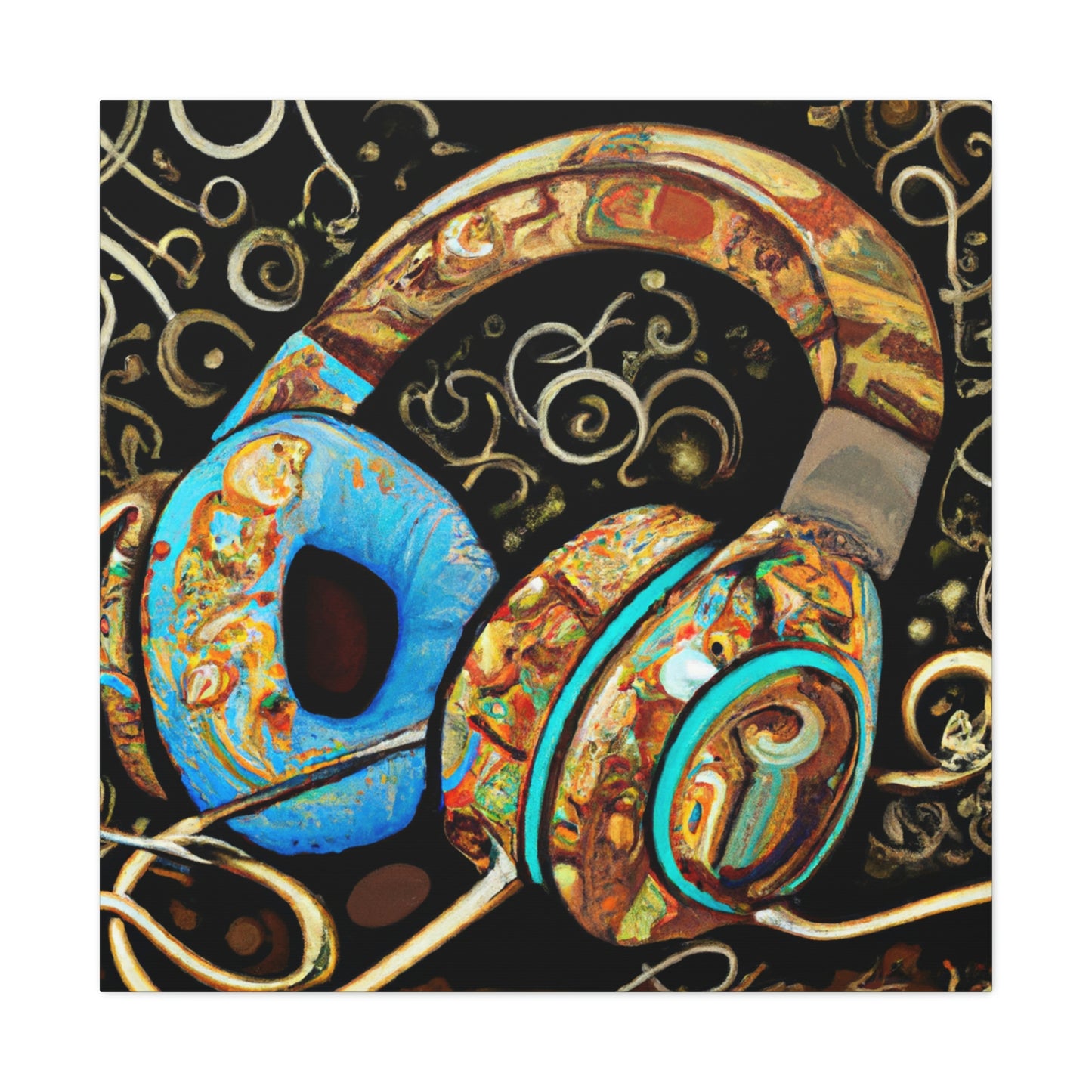 Headphones in Abstraction - Canvas