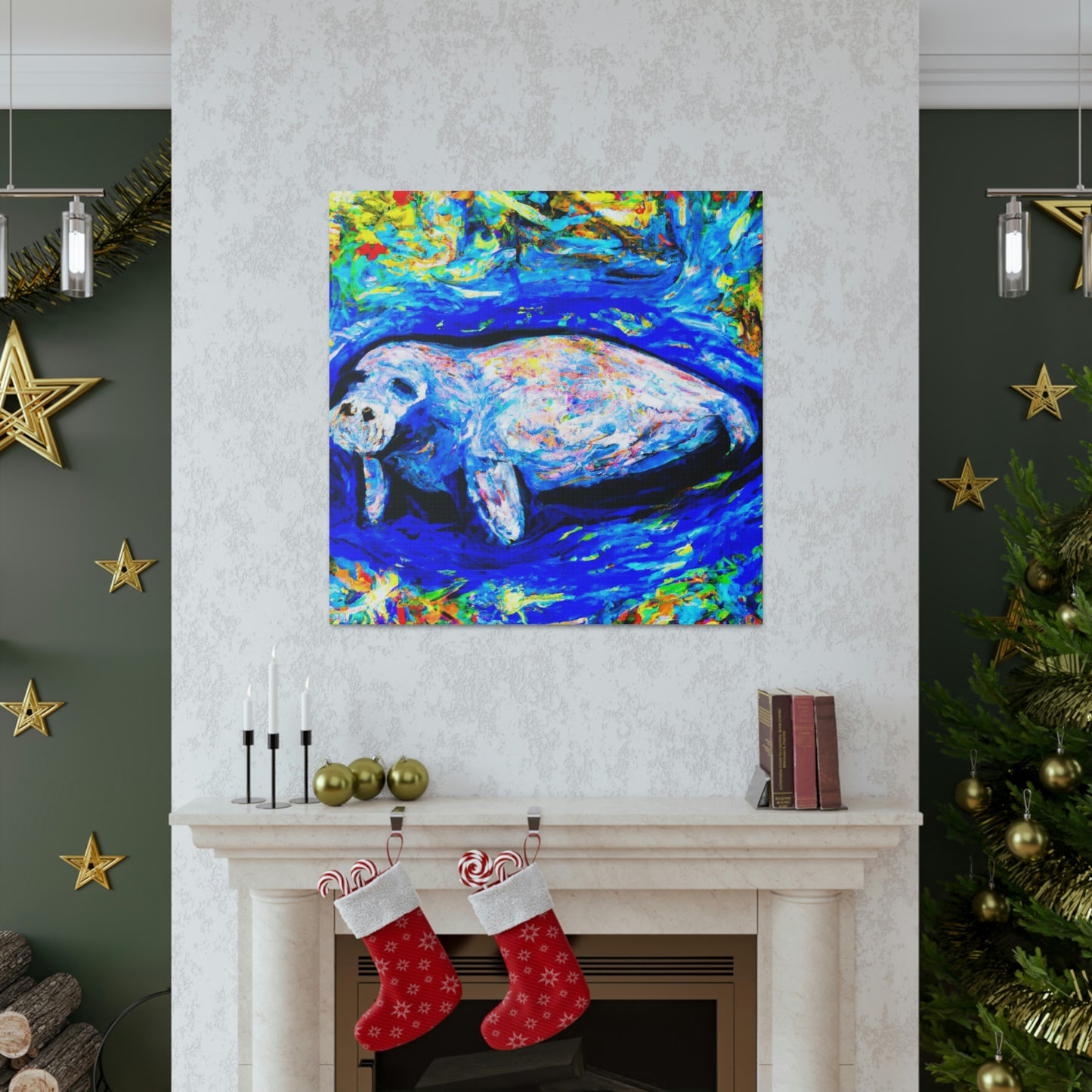 Manatee in Expressionism - Canvas