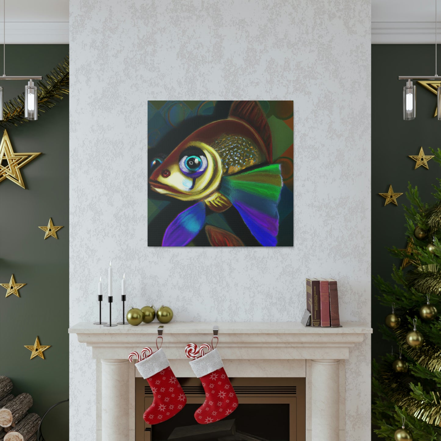 Guppy Art Deco Swirl - Canvas